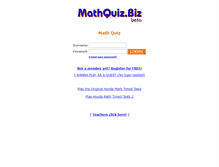 Tablet Screenshot of mathquiz.biz